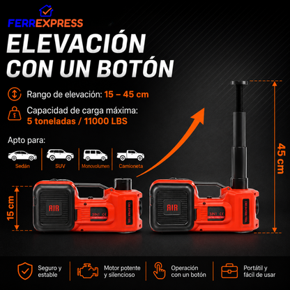 Gato Eléctrico 3 en 1: Levanta, Afloja e Infla Tú Solo