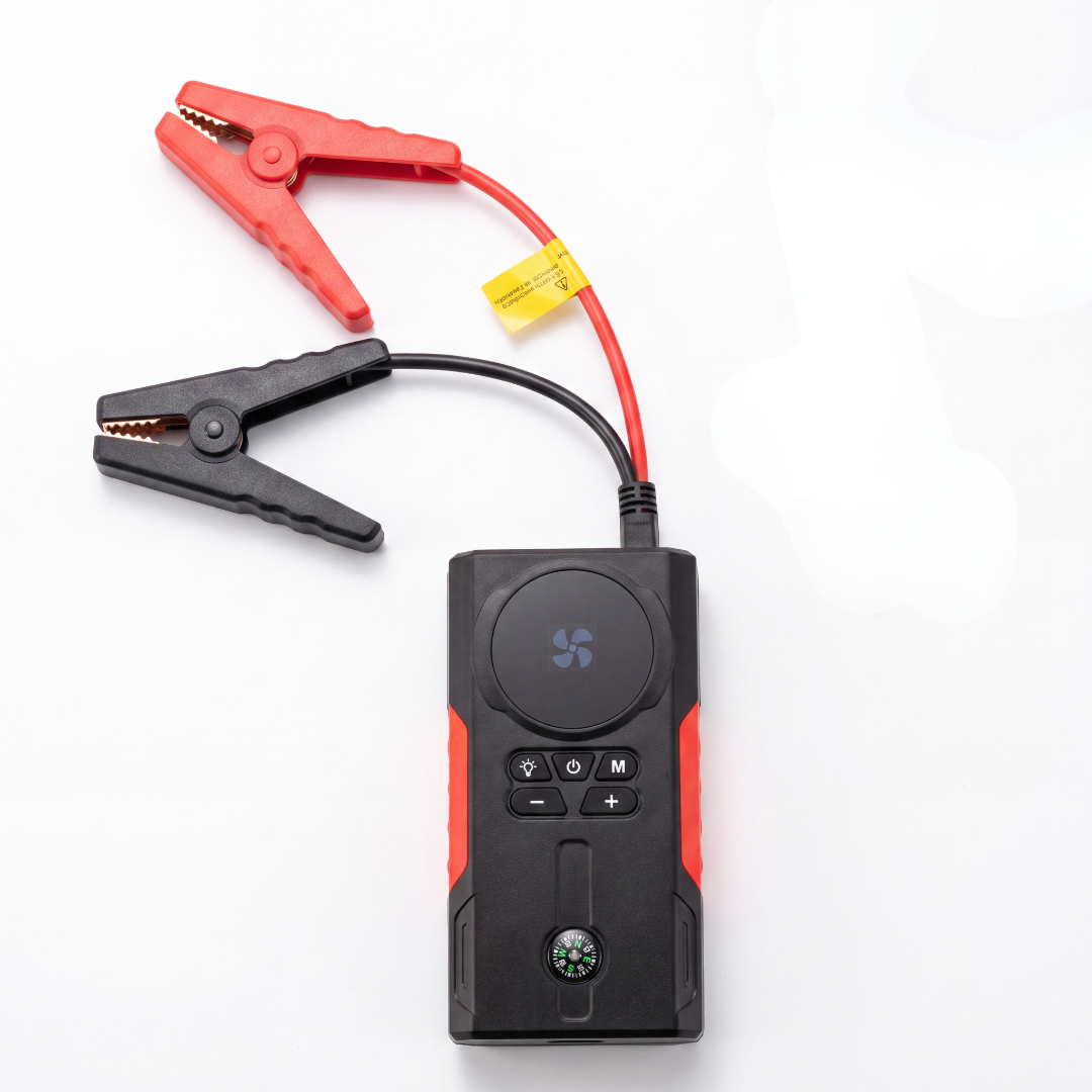 Arrancador 4 en 1: Batería, Aire, Luz y Power Bank en tu Baúl