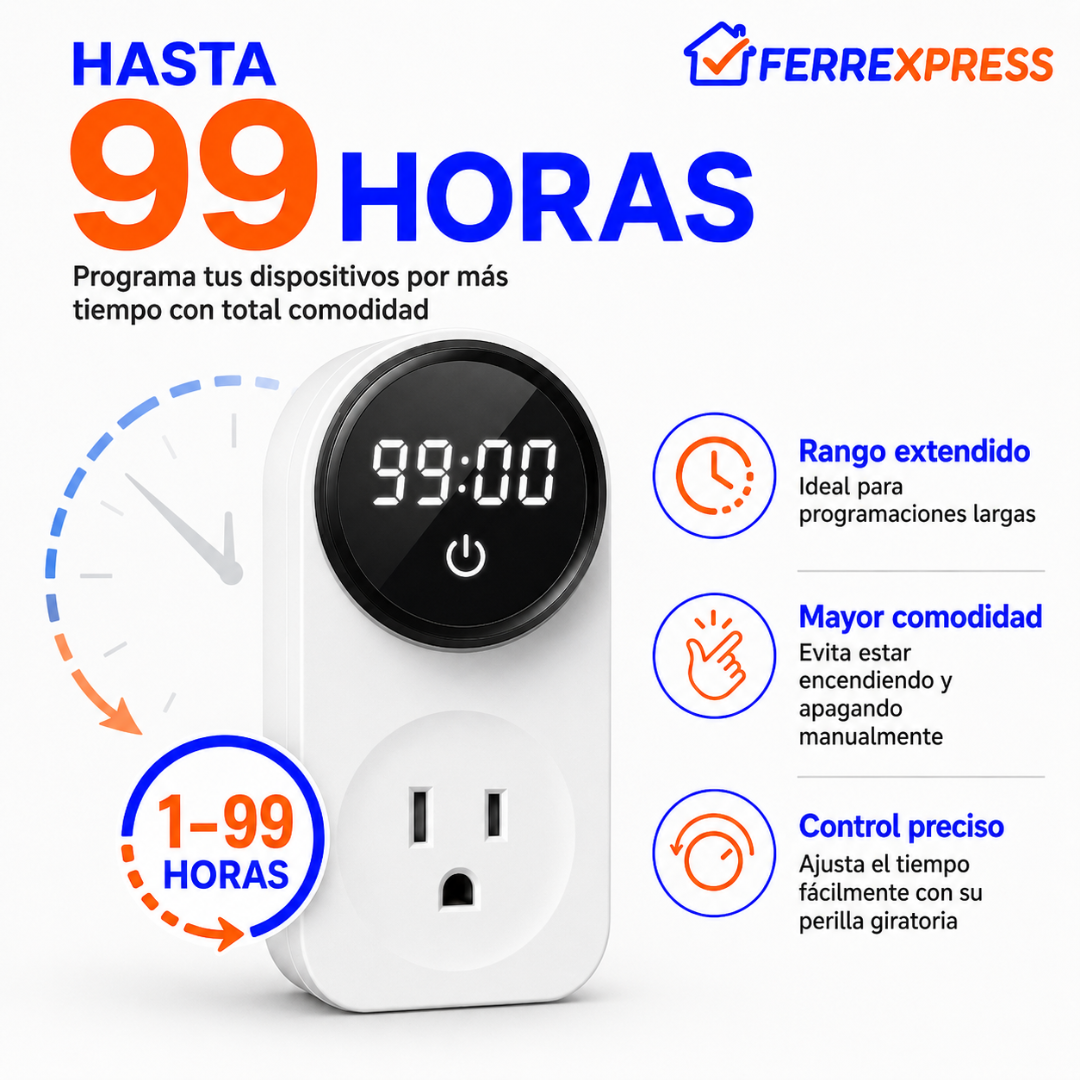 Toma Inalámbrico con Temporizador: Programa tus equipos para dejar de cargar