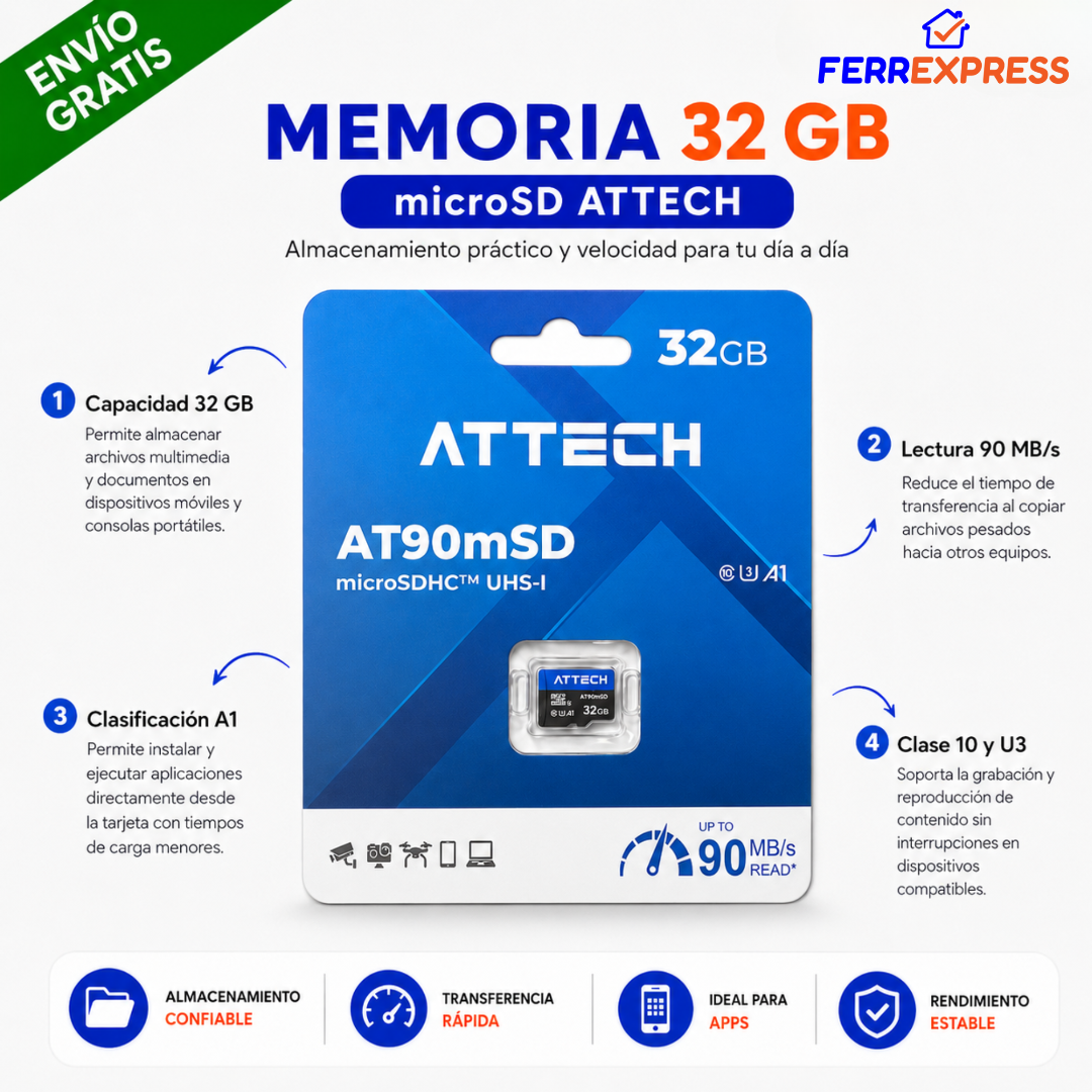 Memoria MicroSD 32GB para Cámaras de Seguridad — Grabación Continua 24/7