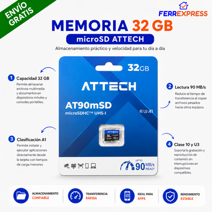 Memoria MicroSD 32GB para Cámaras de Seguridad — Grabación Continua 24/7