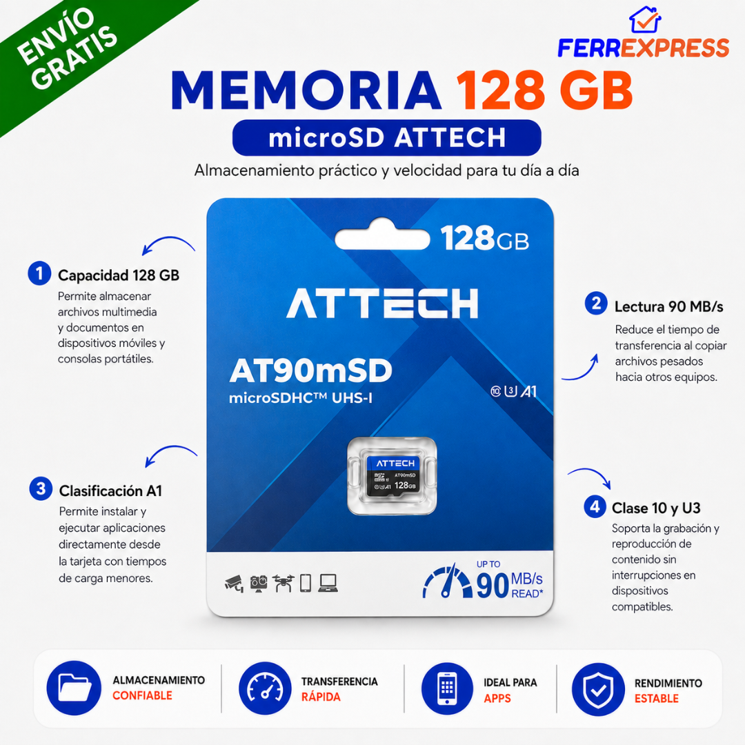 Memoria MicroSD 128GB para Cámaras de Seguridad — Más Días de Grabación 24/7